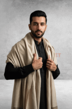 Elegant Light Color Wool Shawl