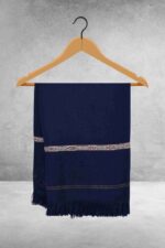 Navy Plain 100% Acrylic Men Shawl - Image 2