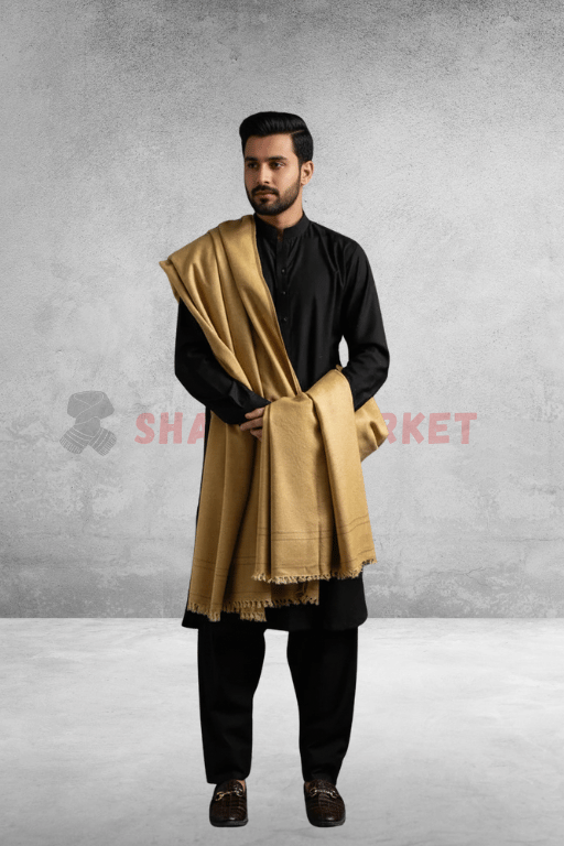 Pure Woolen Brown Shawl (1) Pure Woolen Brown Shawl – Classic Warm Winter Wrap - Image 1