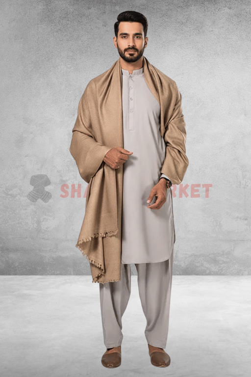 Pure Woolen Brown Shawl (1) Pure Woolen Brown Shawl - Image 1