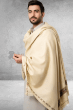 Pure Woolen Off-White/Cream Shawl - Image 2