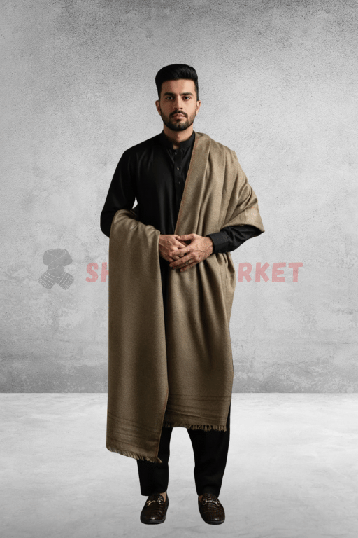 Soft & Warm Grey Wool Shawl (1) Soft & Warm Grey Wool Shawl - Image 1