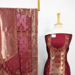 Pure Indian Kani Silk with Moonlight Work 3PC Unstitched - Image 3