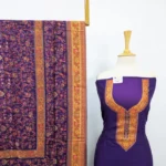 Exquisite Pure Indian Kani Silk with Moonlight Work 3PC Unstitched - Image 3